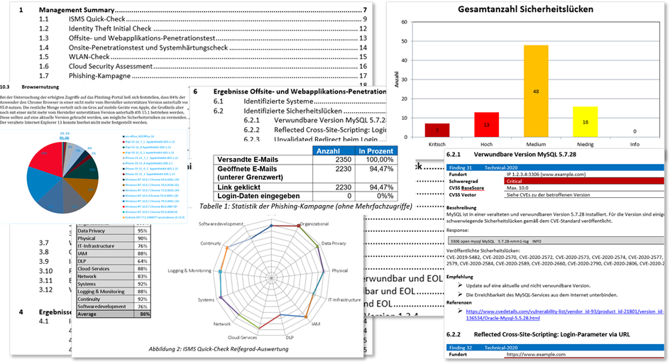 Beispielhafter Abschlussbericht eines Red Teamings – Sicherheitslücken-Übersicht