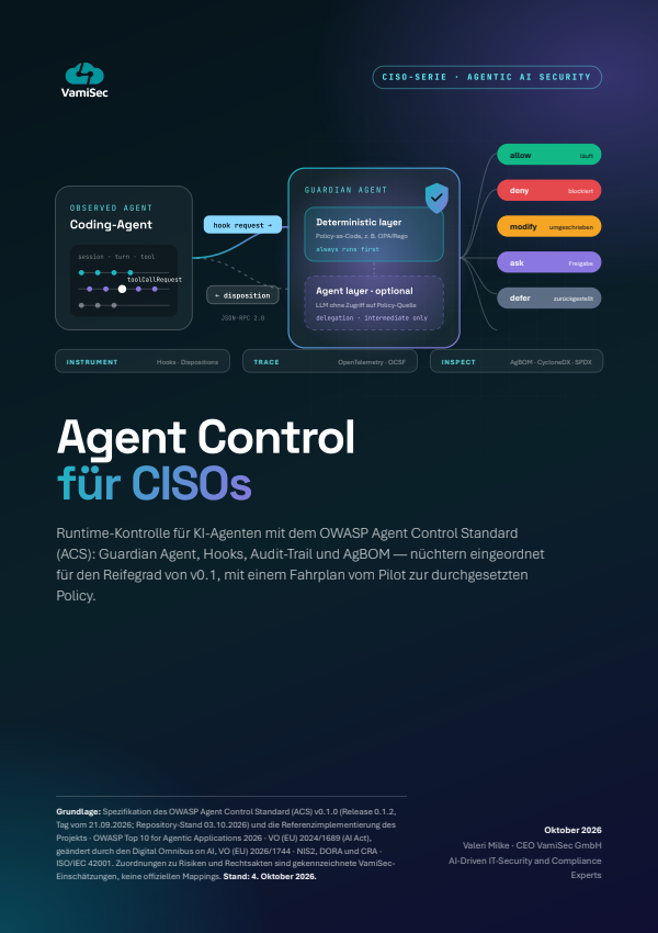 Portada del whitepaper de VamiSec Agent Control para CISOs