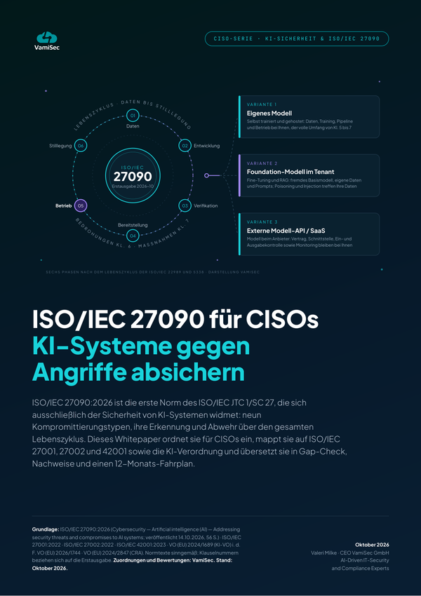 Portada del whitepaper de VamiSec ISO/IEC 27090 para CISOs