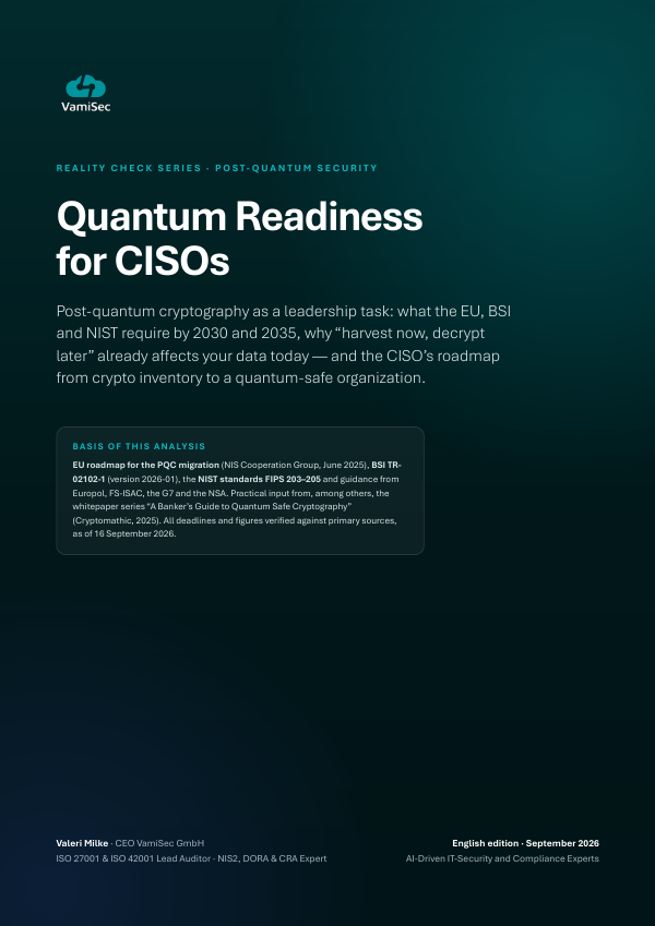 Cover of the VamiSec whitepaper Quantum Readiness for CISOs